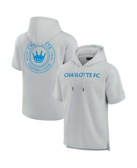 Худи Fanatics Signature Gray Charlotte FC Super Soft Fleece Short Sleeve Pullover