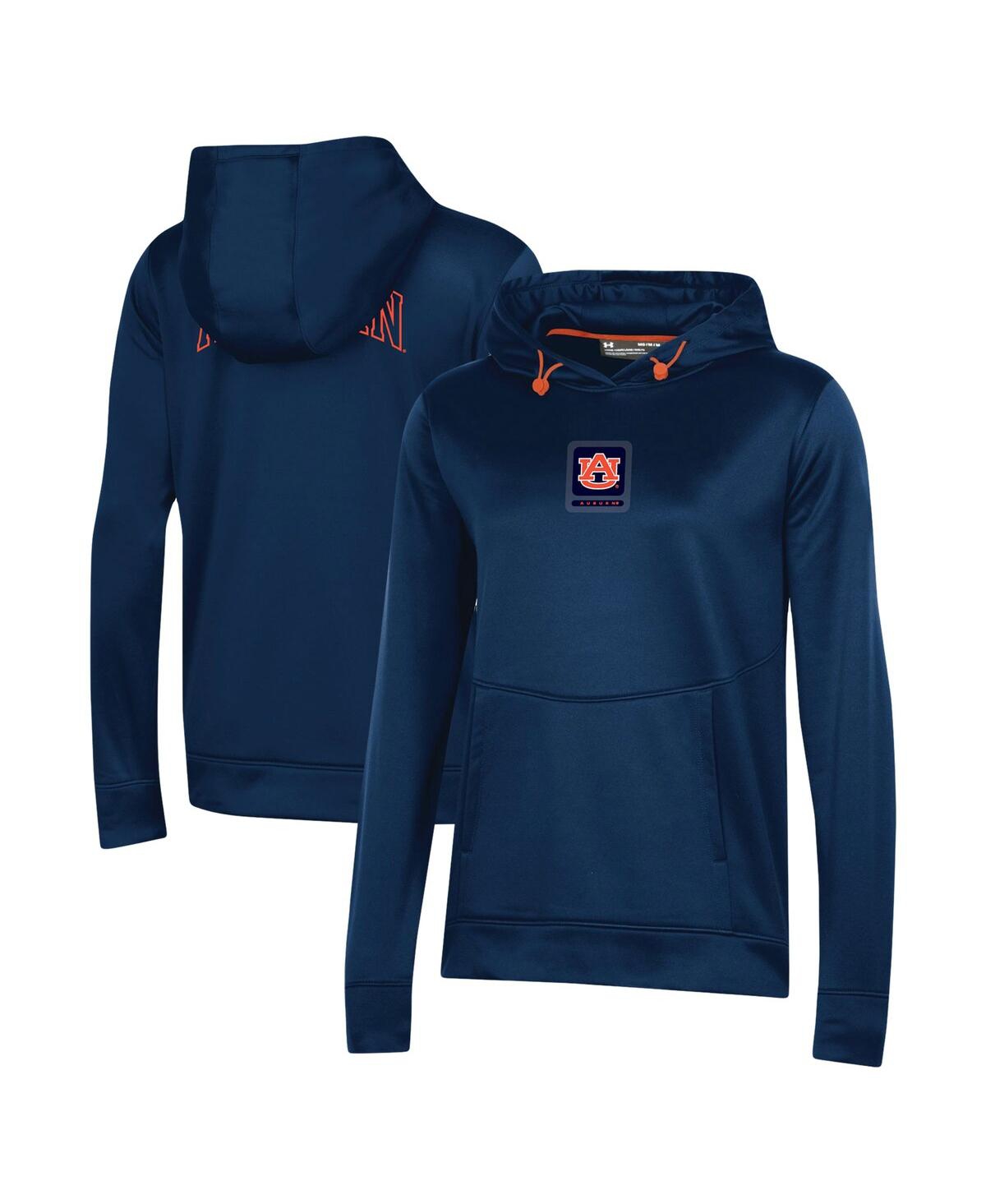 Shop Under Armour Women's  Navy Auburn Tigers 2023 Sideline Performance Pullover Hoodie