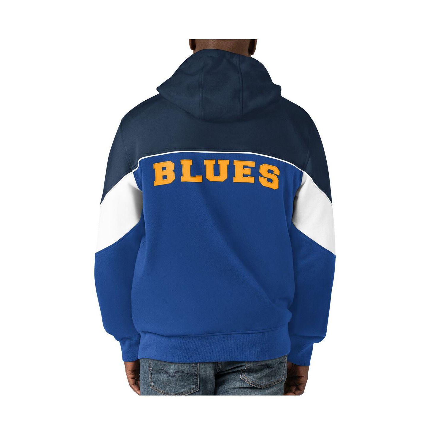 Men's Blue, Navy St. Louis Blues Power Forward Full-Zip Hoodie