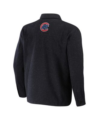 Men's Darius Rucker Collection by Black Chicago Cubs Ringstop&nbsp;Full-Snap Shacket