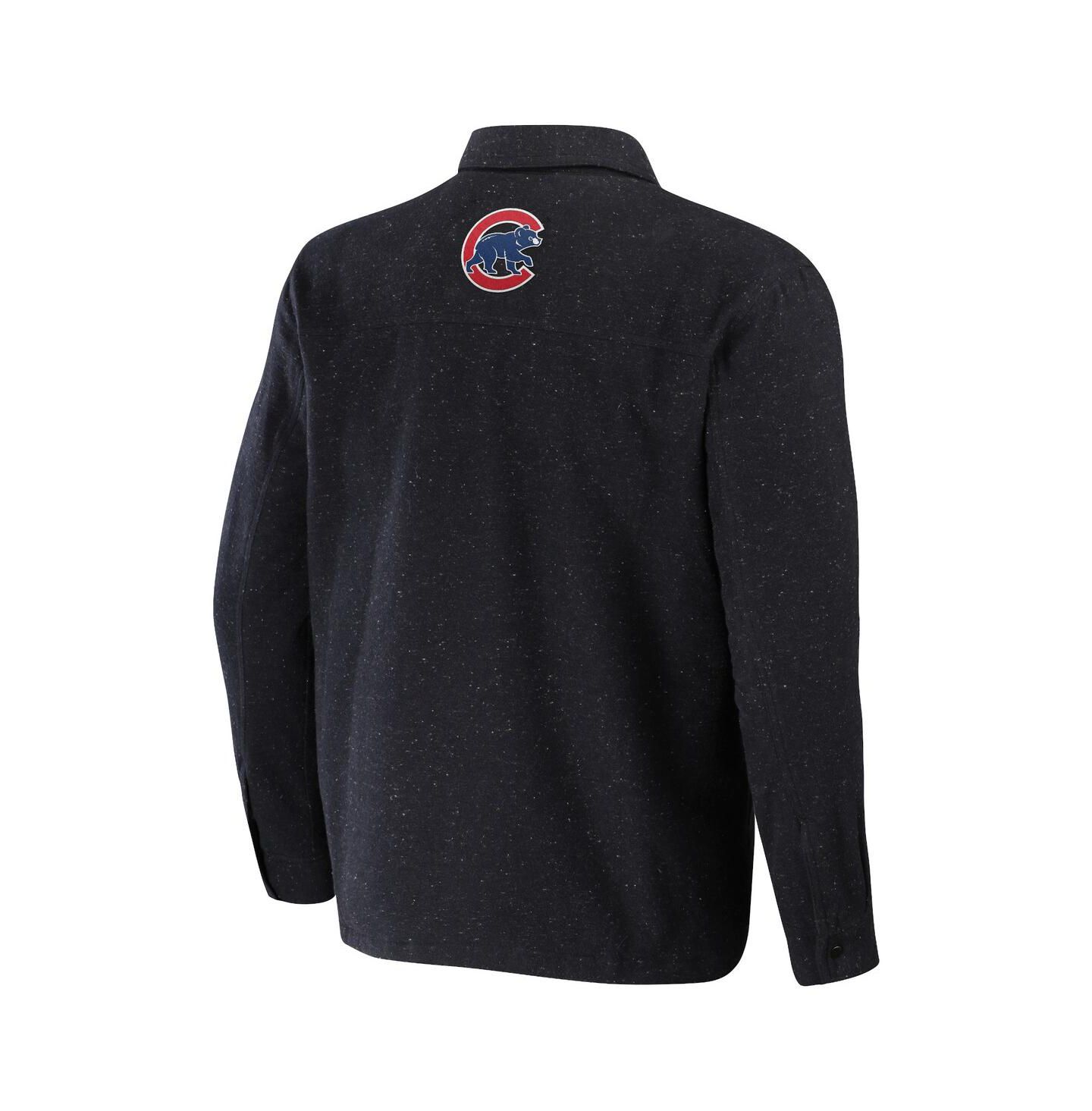 Мужские куртки Fanatics Darius Rucker Collection by Black Chicago Cubs Ringstop Full-Snap Shacket — фото 2