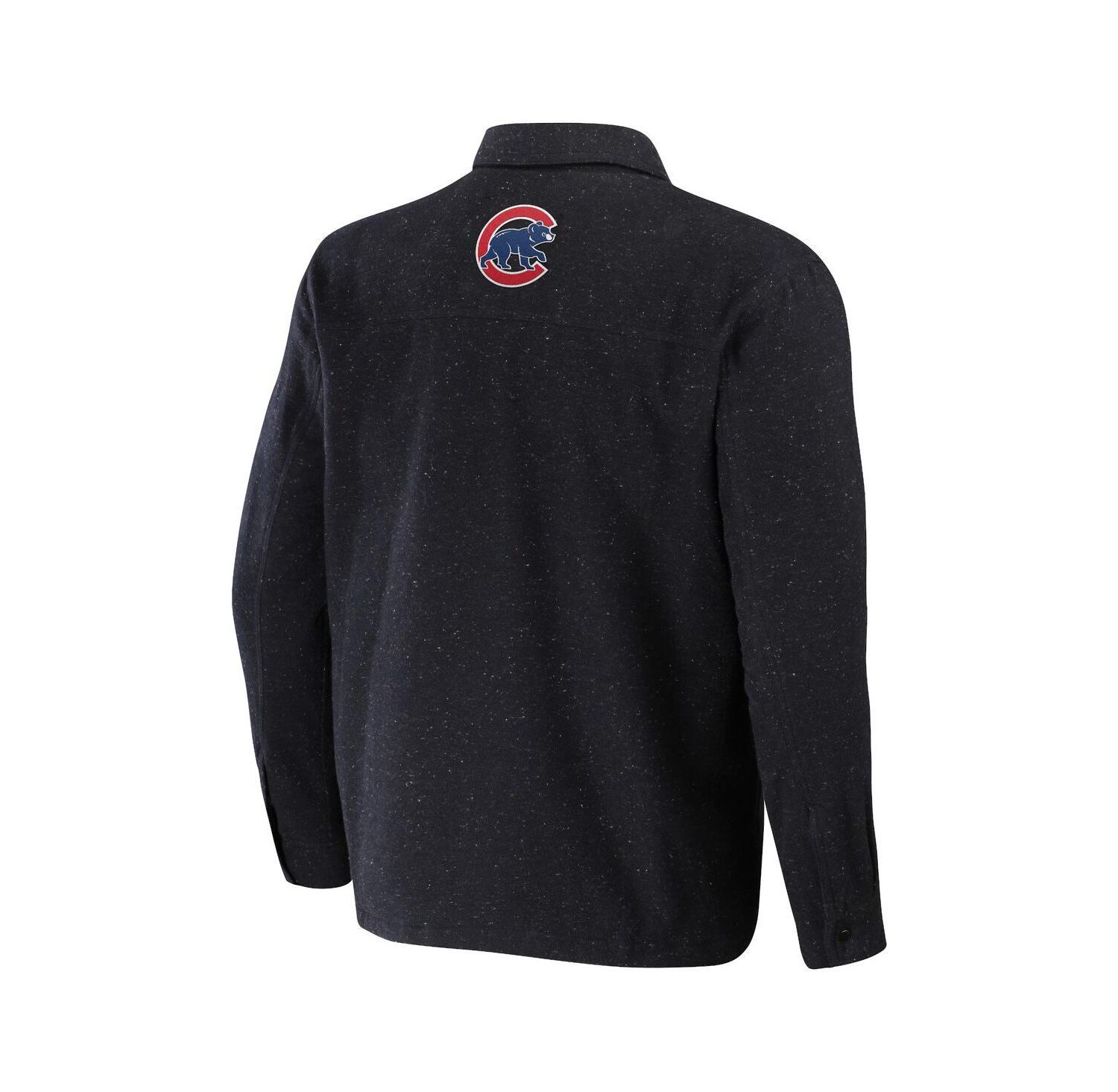 Men's Darius Rucker Collection by Black Chicago Cubs Ringstop Full-Snap Shacket