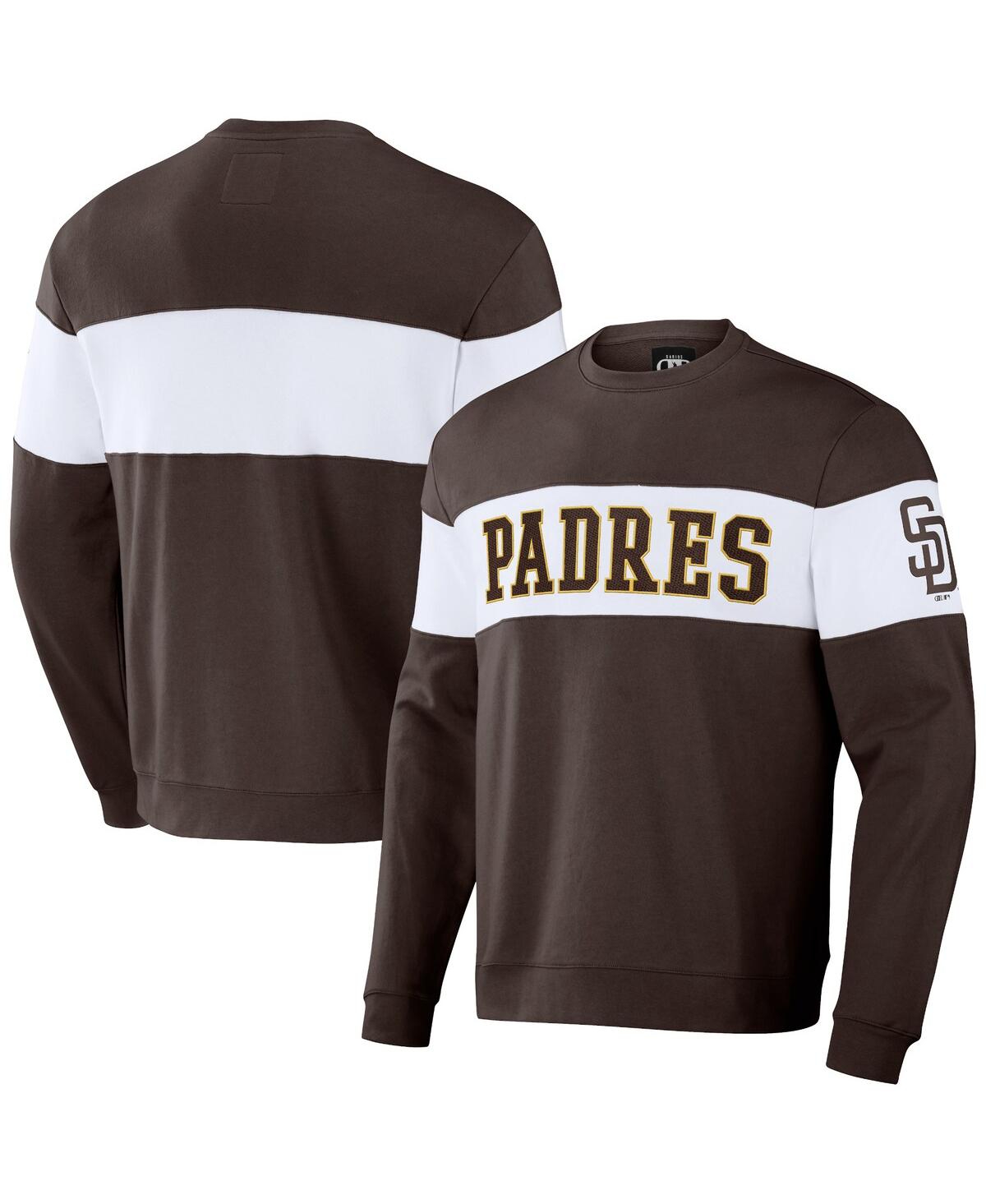 Fanatics Men's Darius Rucker Collection By  Brown San Diego Padres Stripe Pullover Sweatshirt