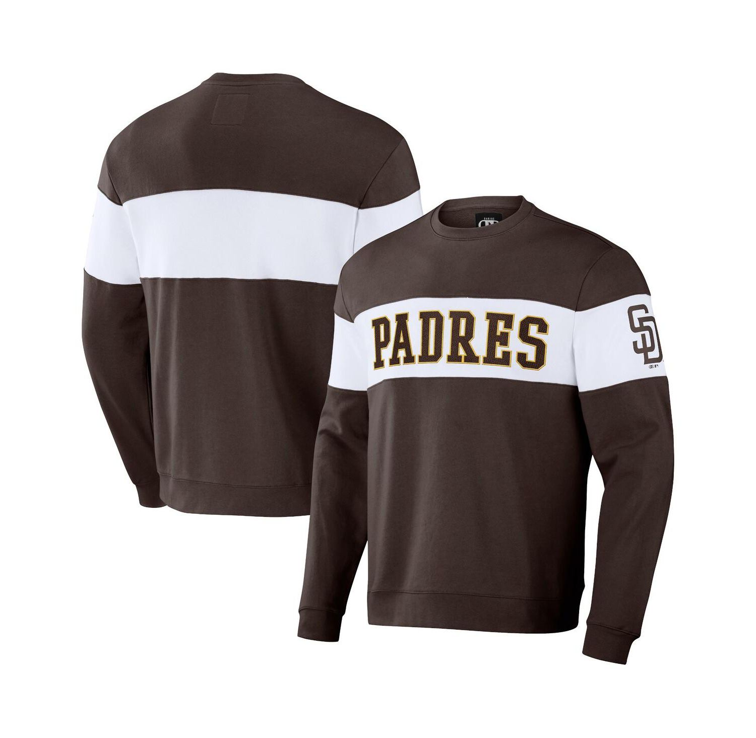 Men's Darius Rucker Collection by Brown San Diego Padres Stripe Pullover Sweatshirt
