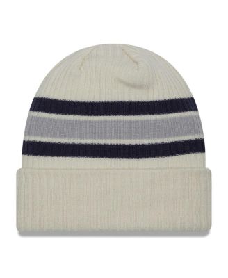 Men's Cream Distressed Dallas Cowboys Vintage-Like Cuffed Knit Hat