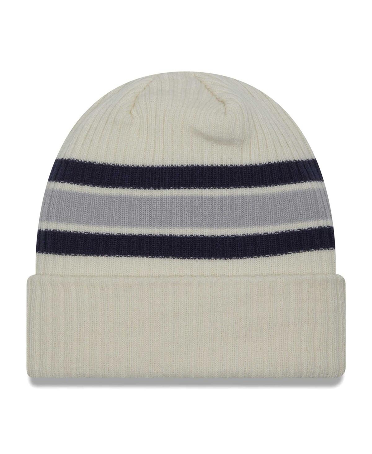 New Era Cream Dallas Cowboys Vintage Cuffed Knit Hat In Cream