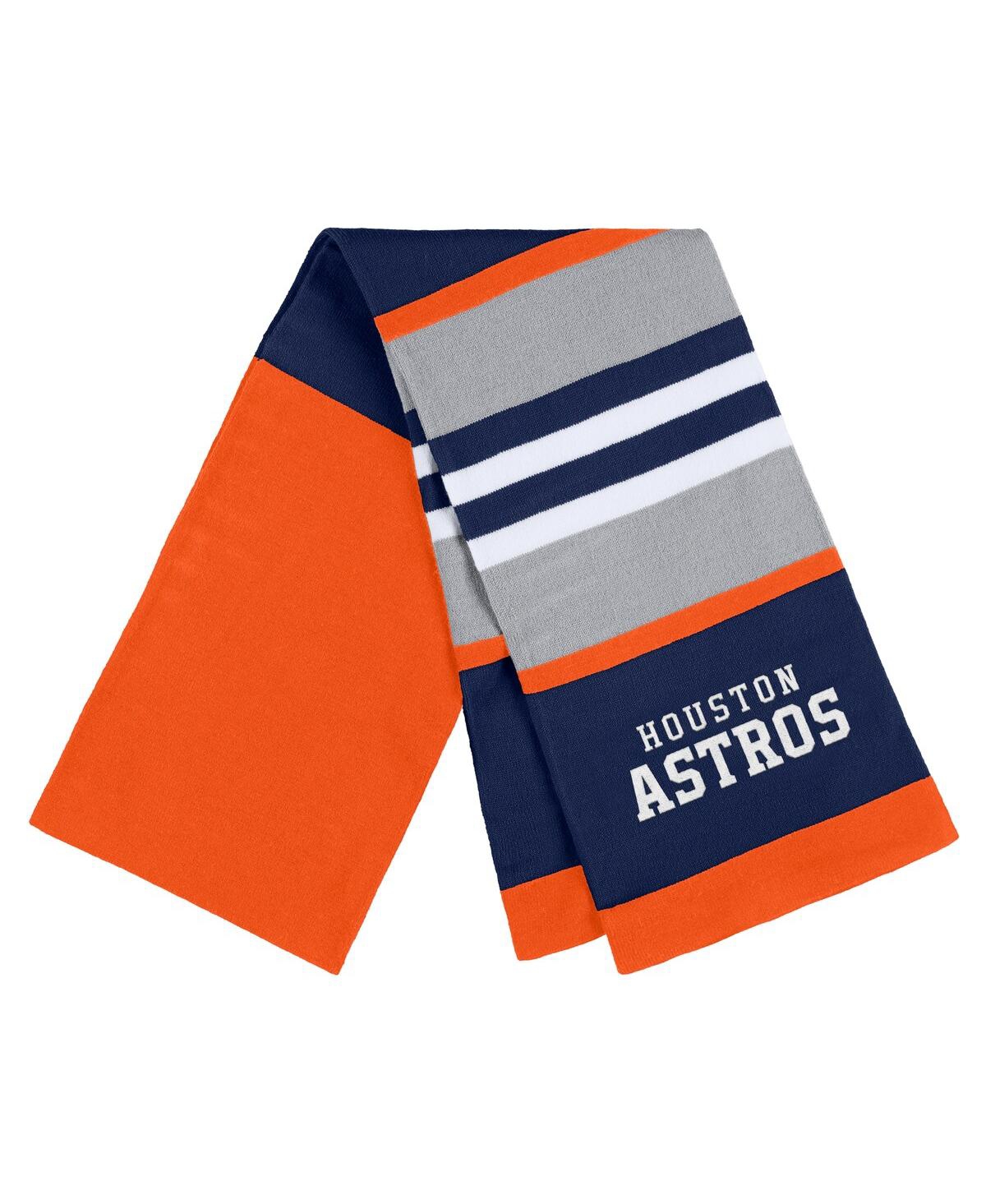 Shop Wear By Erin Andrews Women's  Houston Astros Stripe Glove And Scarf Set In Multi