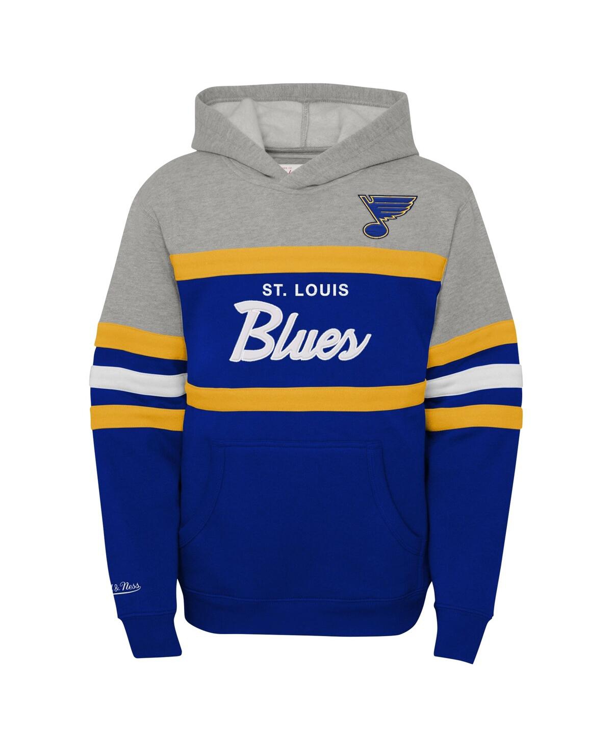 Shop Mitchell & Ness Big Boys  Gray St. Louis Blues Head Coach Pullover Hoodie