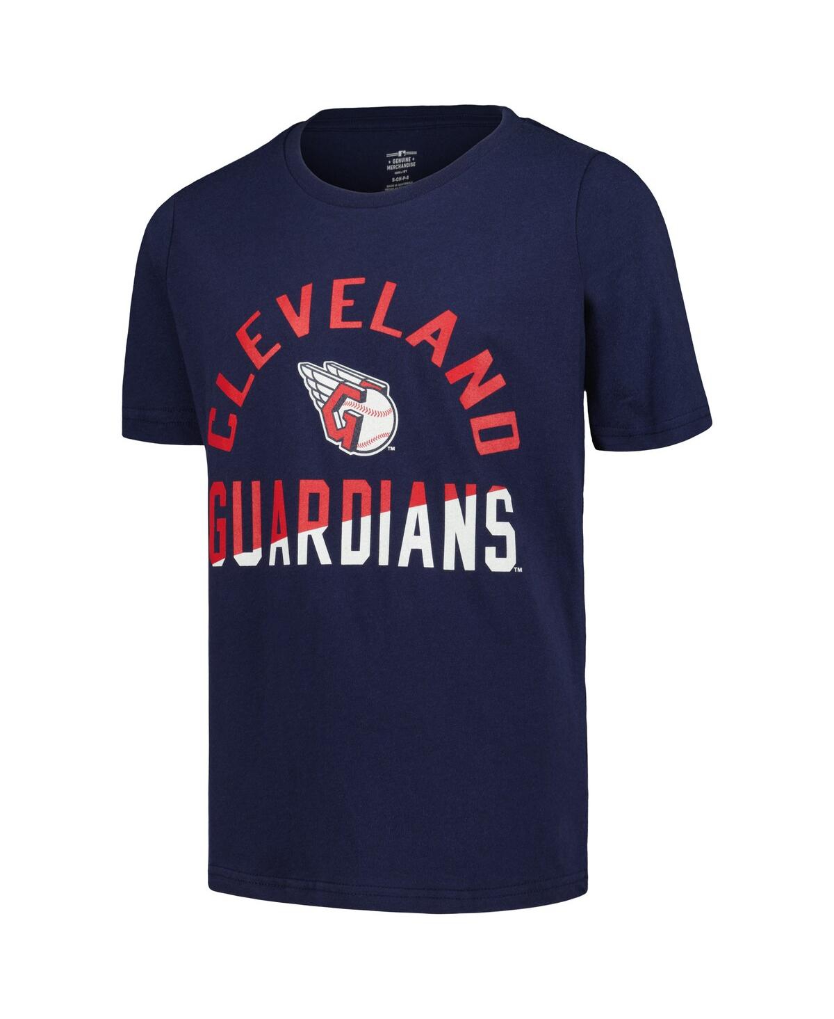 Shop Outerstuff Big Boys Navy Cleveland Guardians Halftime T-shirt