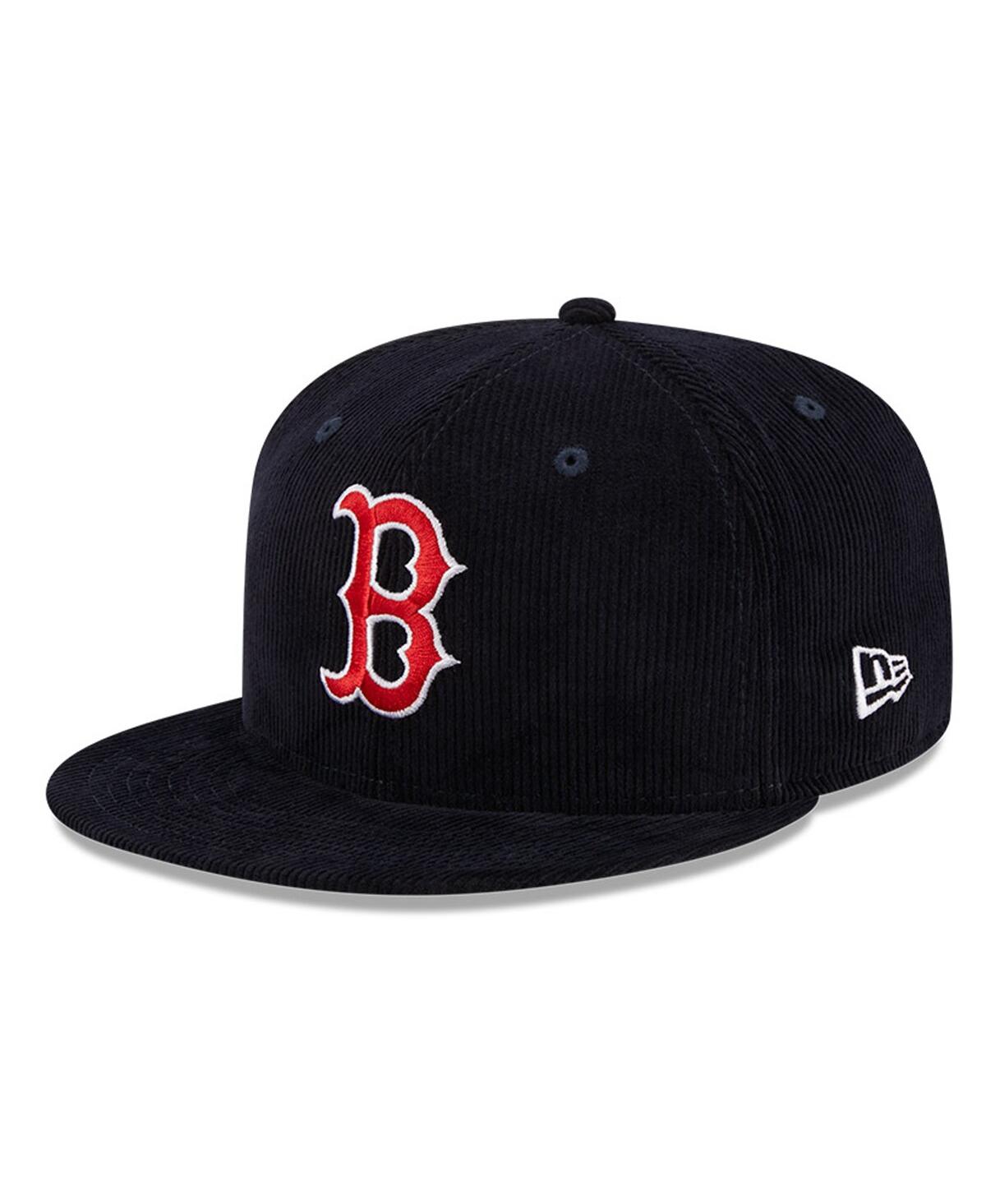Men's New EraBoston Red Sox Throwback Corduroy 59FIFTY Fitted Hat - Navy
