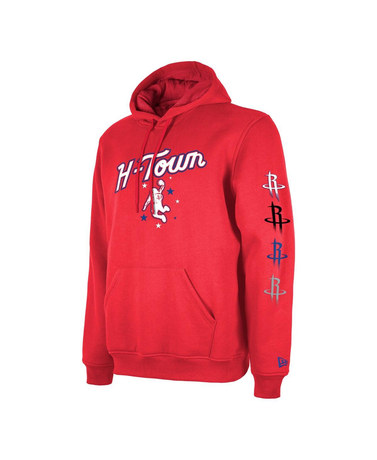 Men's New EraHouston Rockets 2023/24 City Edition Big and Tall Pullover Hoodie - Red
