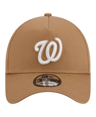 Men's Khaki Washington Nationals A-Frame 9FORTY Adjustable Hat