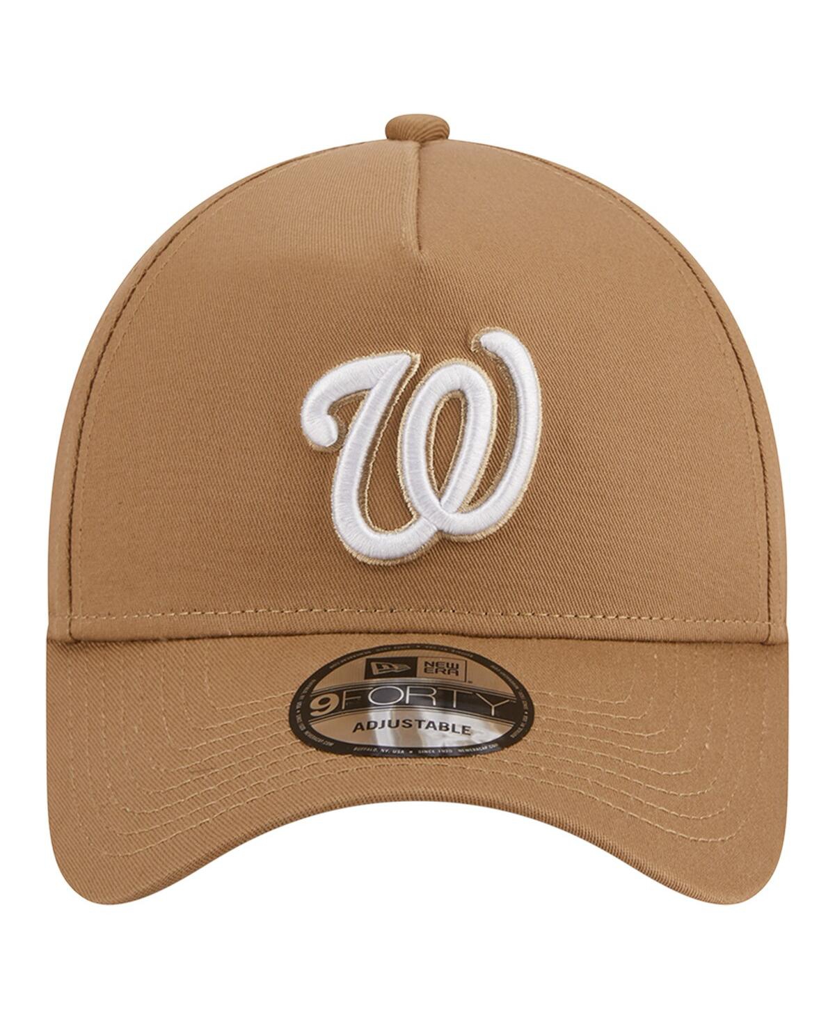 New Era Khaki Washington Nationals A-frame 9forty Adjustable Hat In Khaki