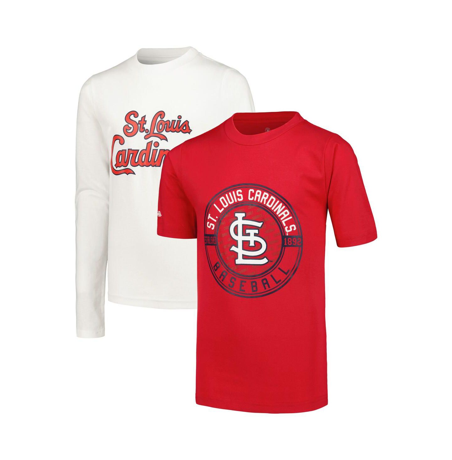 Футболки Stitches Red, White St. Louis Cardinals T-shirt Combo Set для мальчиков — фото 1