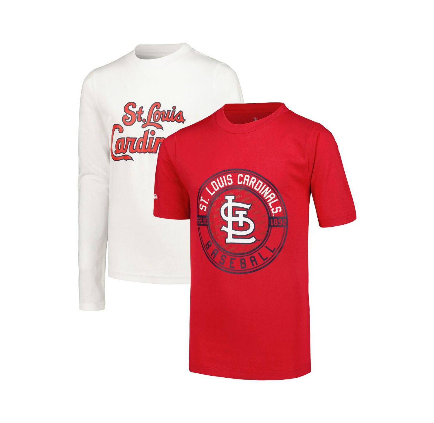Big Boys Red, White St. Louis Cardinals T-shirt Combo Set