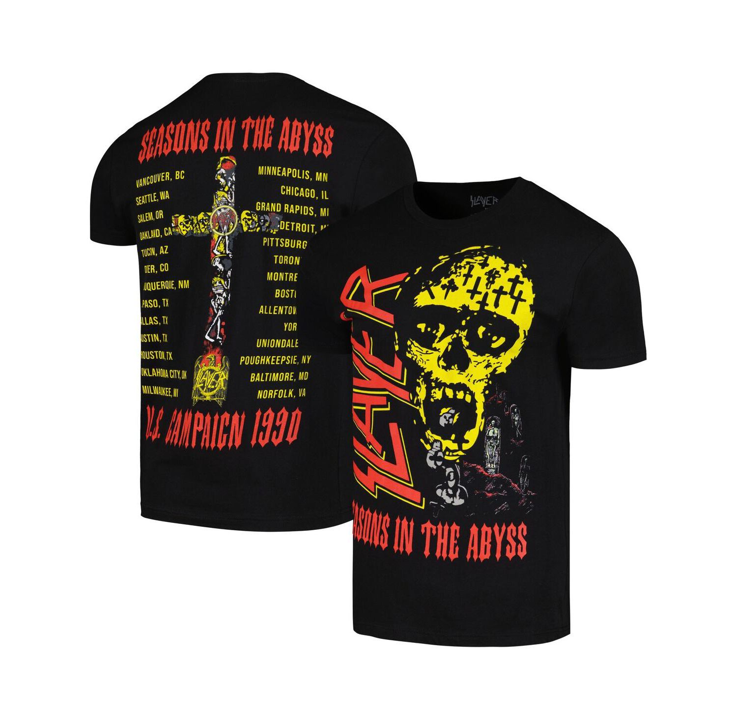 Men's Black Slayer Sia Graphic Tour T-shirt