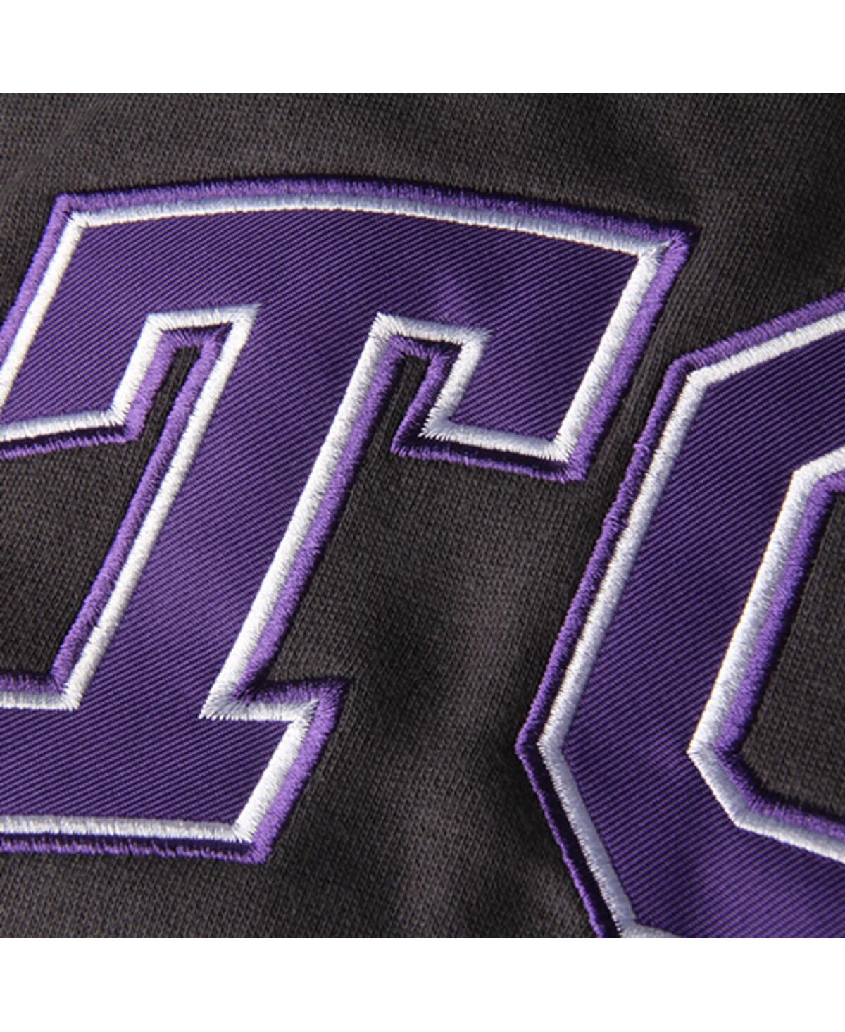 Colosseum Big Boys  Charcoal Tcu Horned Frogs Big Logo Pullover Hoodie In Charcoal