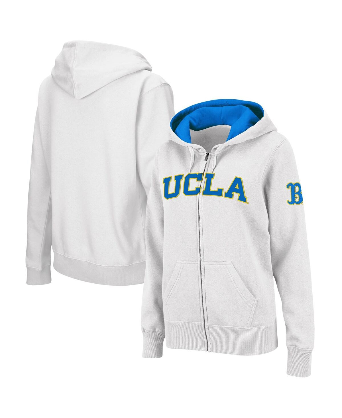 Shop Colosseum Women's  White Ucla Bruins Arched Name Full-zip Hoodie