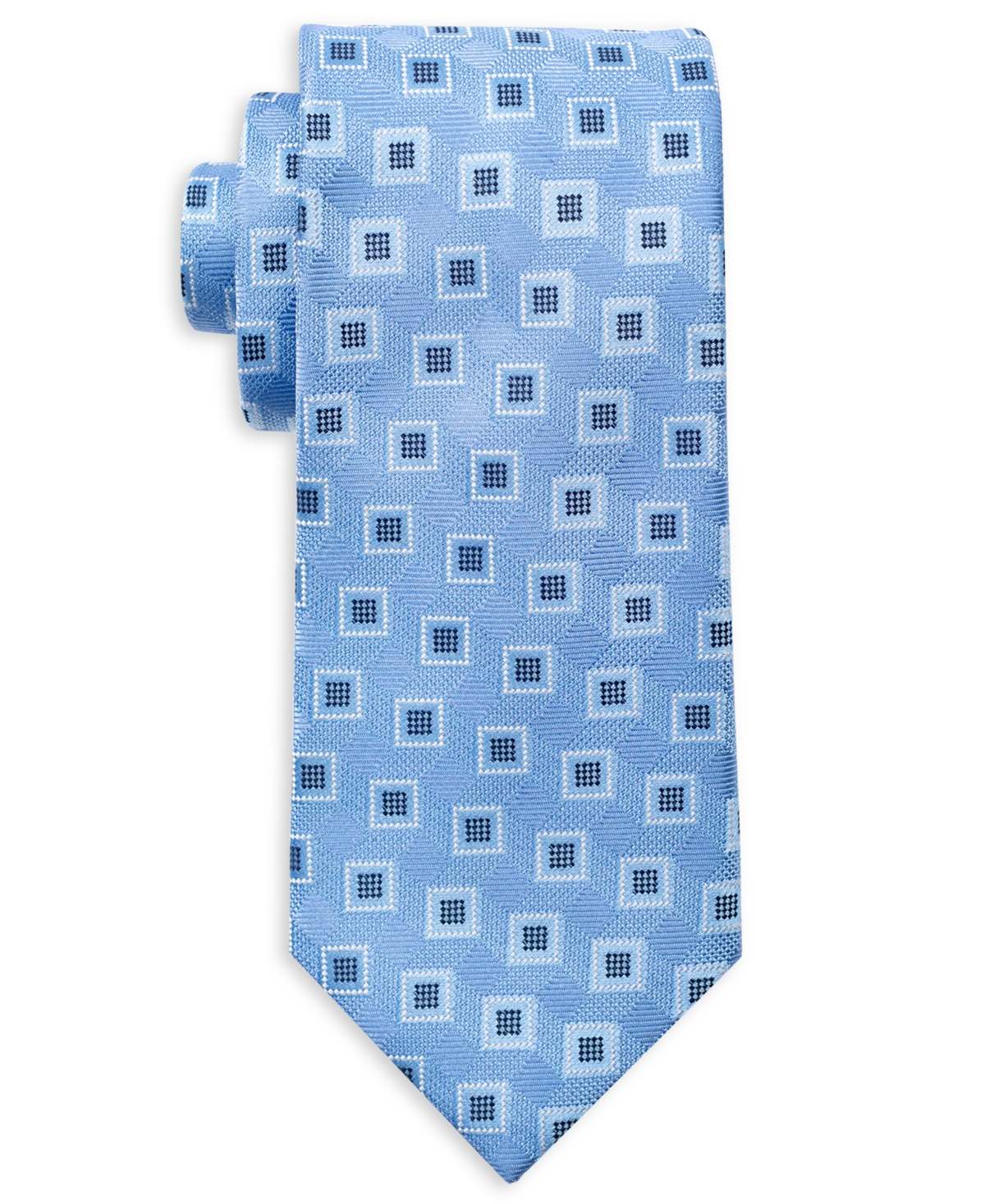 Tommy Hilfiger Men's Retro Square Tie In Light Blue