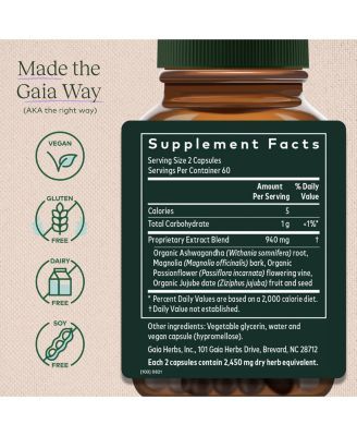 SleepThru - Natural Sleep Support Supplement with Organic Ashwagandha Root, Organic Magnolia Bark, Passionflower, and Jujube Date - 120 Liquid Phyto-Capsules (60-Day Supply)