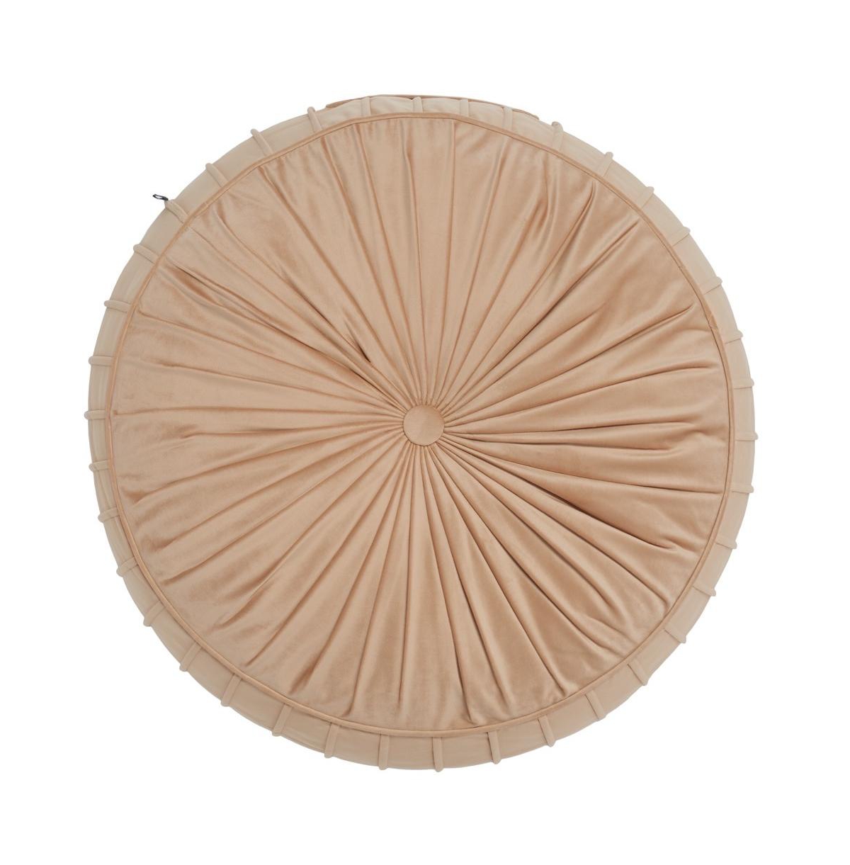 Safavieh Clary Round 24" X 24" Floor Pillow In Champagne
