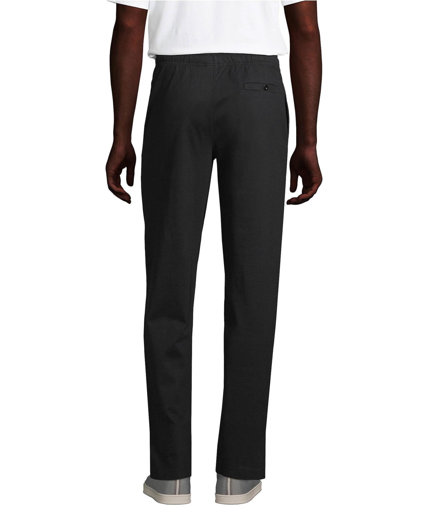 Мужские брюки Lands' End Jersey Knit Pant, цвет: Чёрный — фото 2