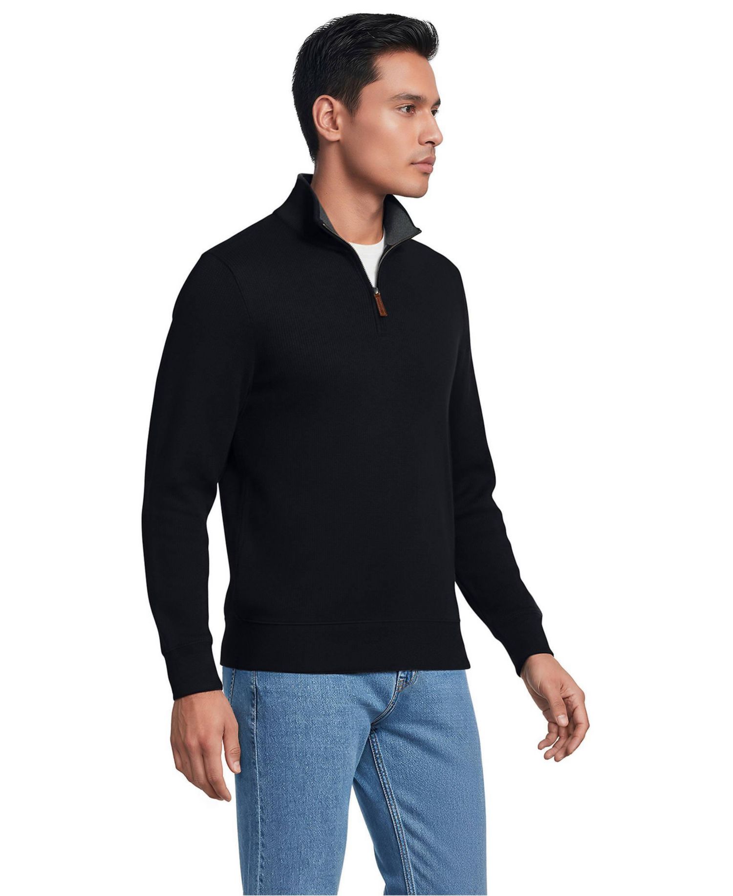 Men's Bedford Rib Quarter Zip Pullover Sweater