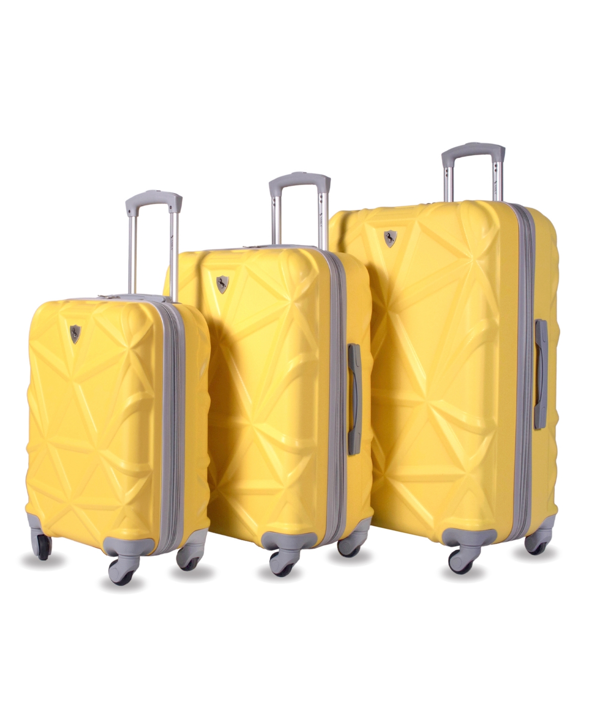 Amka Gem 3 pc. Hardside Luggage Set In Yellow ModeSens