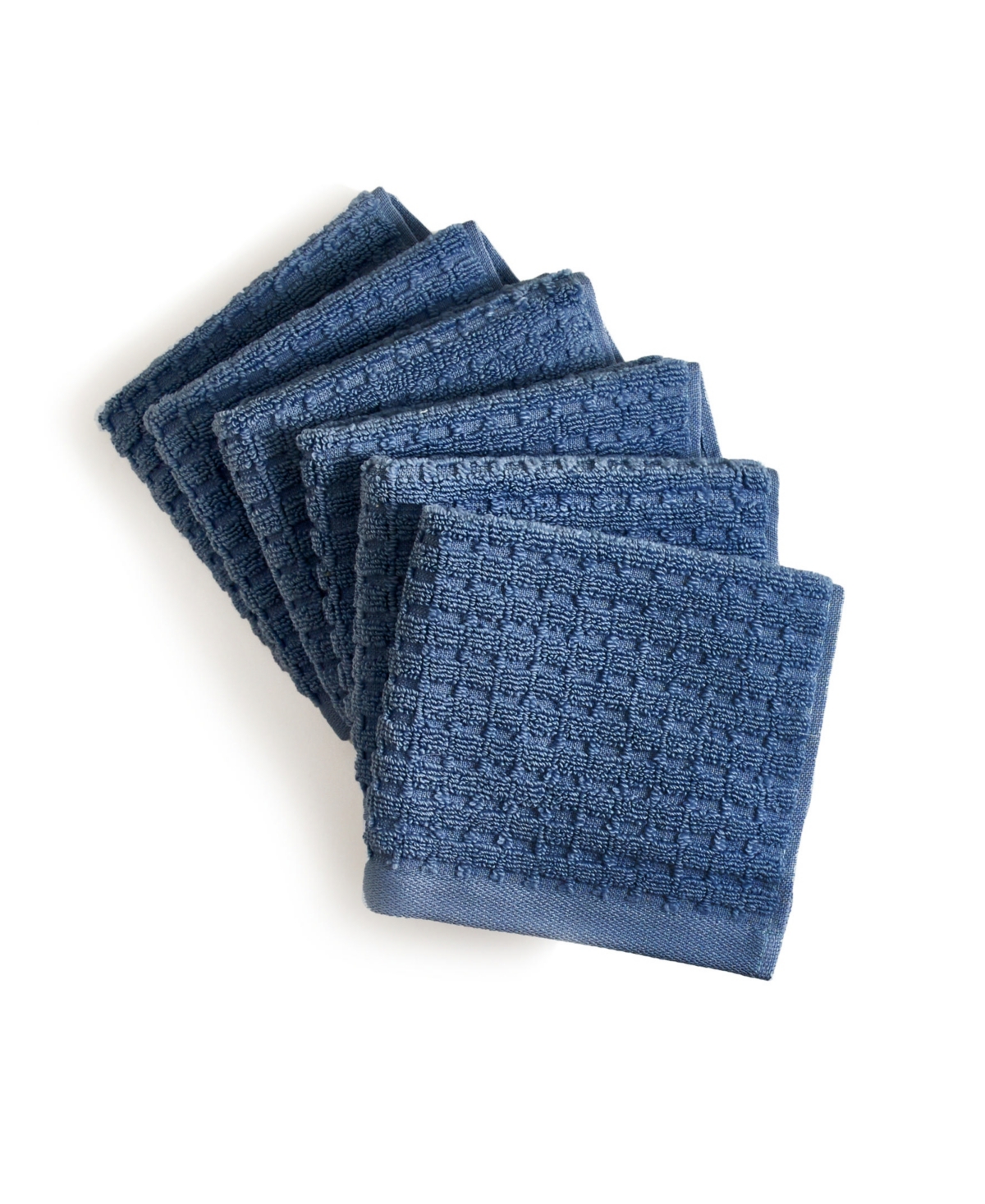 Dkny Quick Dry 6 Pieces Wash Towel Set In Denim