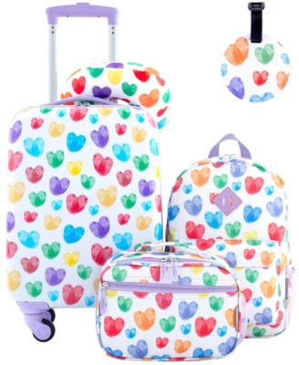 Kid's Hard Side Carry-On Spinner 5 Piece Luggage Set