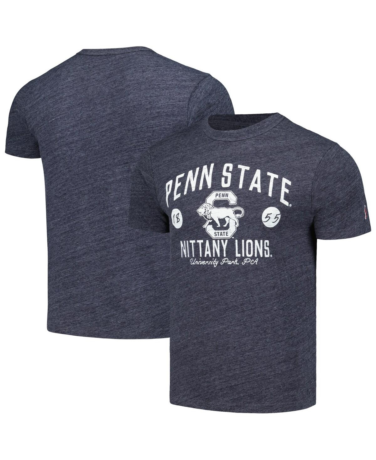 League Collegiate Wear Men's  Heather Navy Distressed Penn State Nittany Lions Bendy Arch Victory Fal