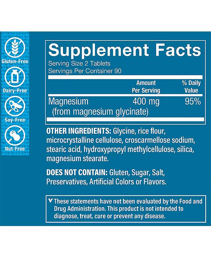The Vitamin Shoppe Magnesium Glycinate Supports Energy Production