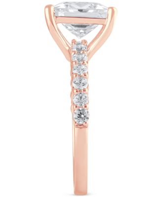 Badgley Mischka Certified Lab Grown Diamond Princess Engagement Ring (3-1/2 ct. t.w.) in 14k Gold