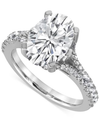 Badgley Mischka - Lab Grown Certified Diamond Oval, Pear, & Round Engagement Ring (3-1/2 ct. t.w.) in 14k Gold