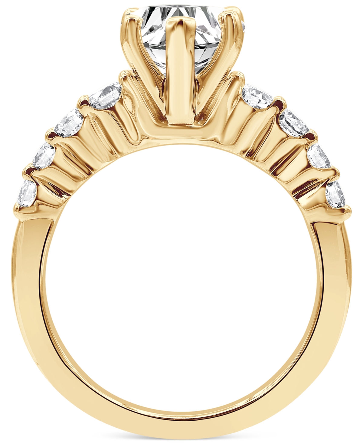 Badgley Mischka Certified Lab Grown Diamond Heart Engagement Ring (2 ct. t.w.) in 14k Gold