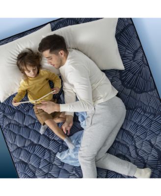 Perfect Sleeper Cobalt Calm 13" Plush Mattress Set, Queen Split