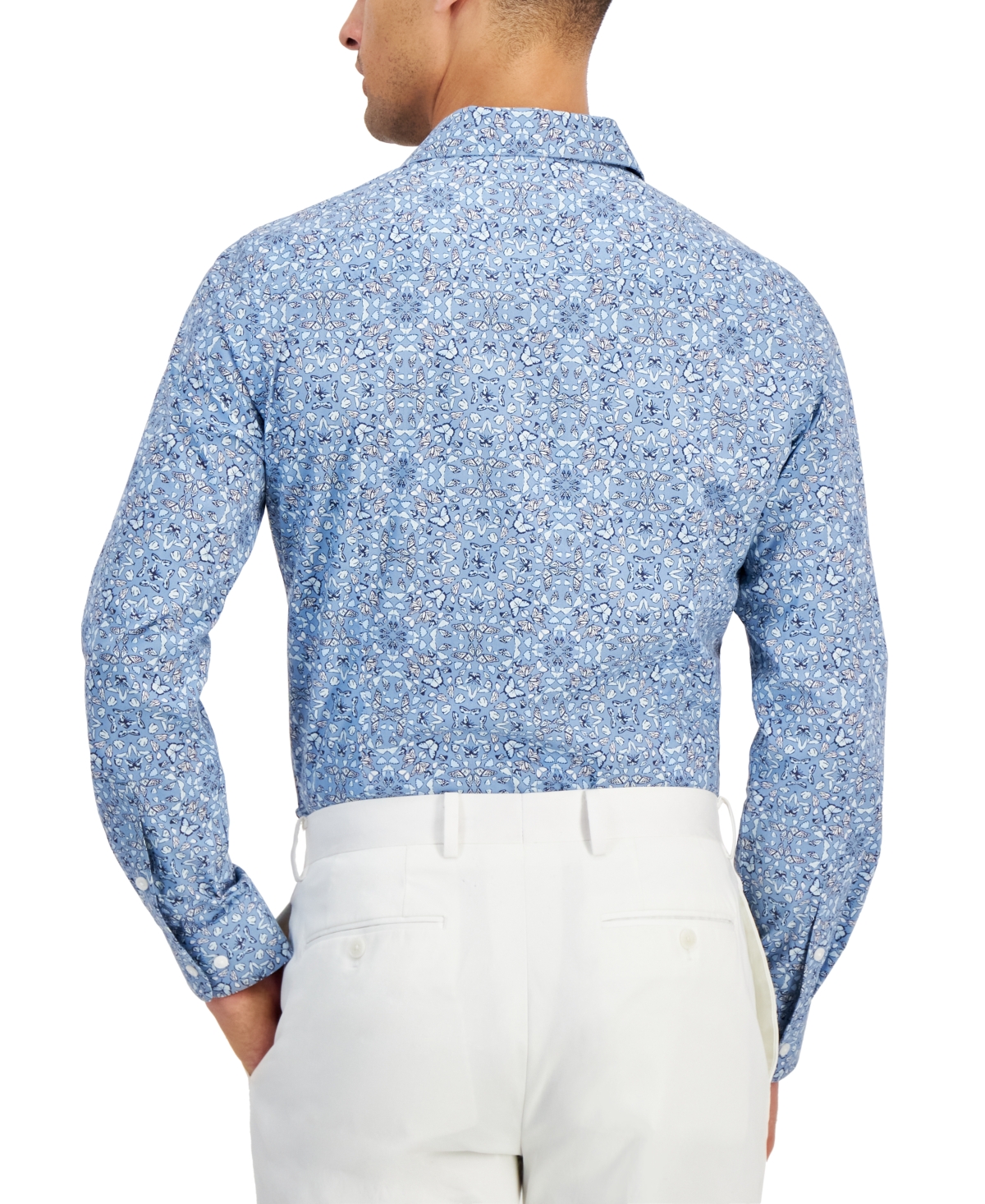 Bar Iii Men's Slim-Fit Butterfly Pattern Dress Shirt, Created for Macy's