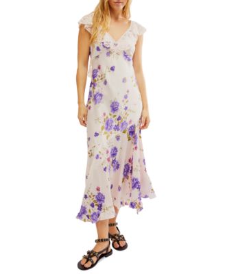 Free People - Women's Warm Hearts Lace-Trimmed Midi Dress