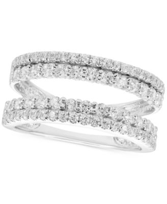 Macy's - Diamond Double Ring Guard Enhancer (1 ct. t.w.) in 14k White Gold