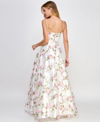 Juniors' 3D Floral Embellished Gown, Created for Macy's
