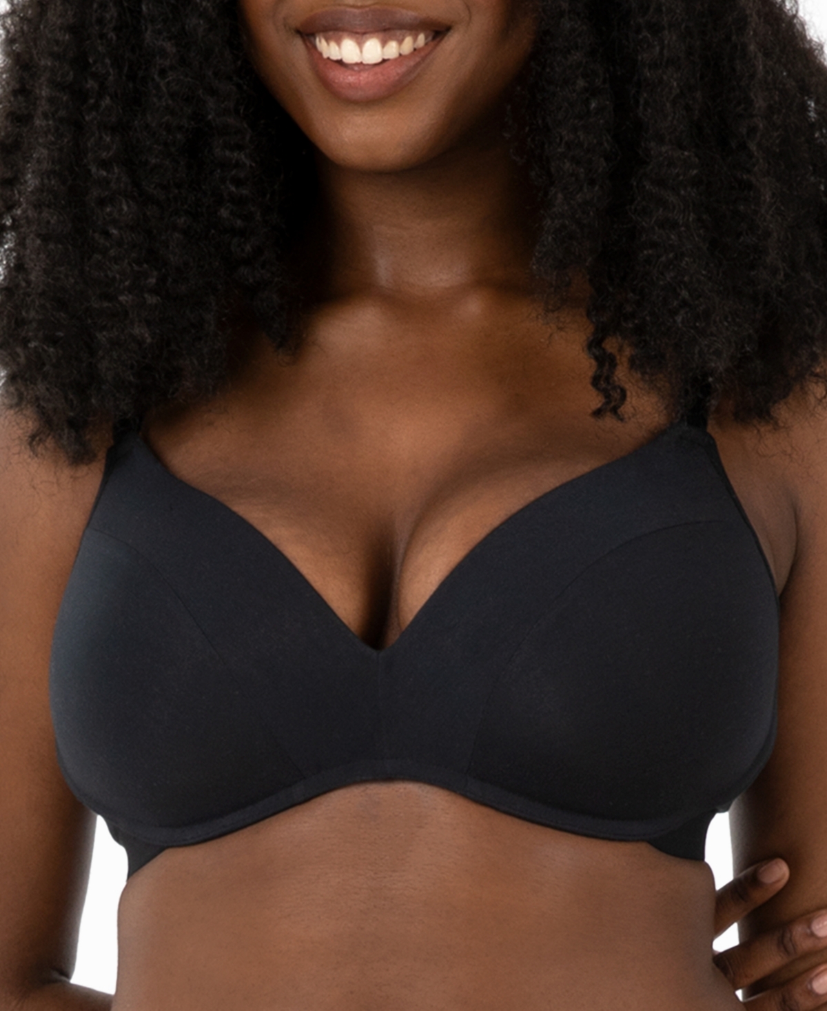 Lively Women's The All Day No Wire Push Up Bra, 45430 In Jet Black