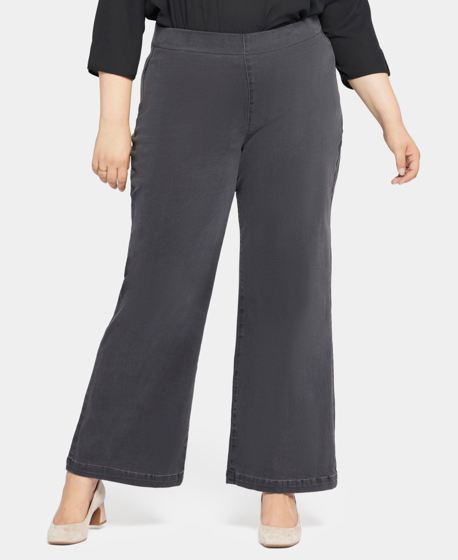 Plus Size Pull On Teresa Wide Leg Jeans