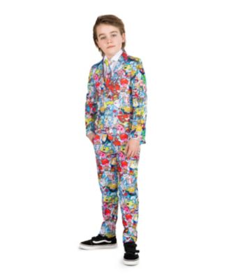 Toddler and Little Boys SpongeBob Frenzy Slim Fit Suit Set