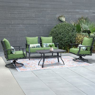 Dining Chair Seat Cushion 23” W x 25.6” D x 5.1” H,cushion for Indoor&Outdoor 23” W x 20” D. (2 Back 2 Seater 2 Pillow )