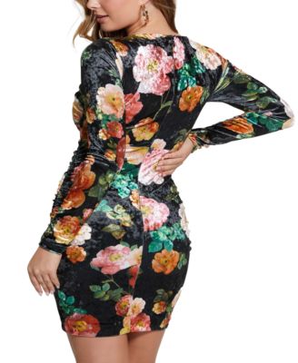 floral velvet bodycon dress Sapphire Mesh Burnout Velvet Floral Midi Dress main image 0