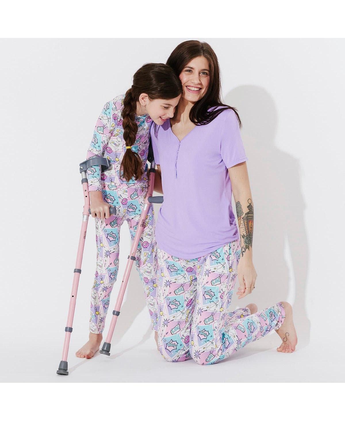 Shop Bellabu Bear Women's Comic Purple Set Of 2 Piece Pajamas