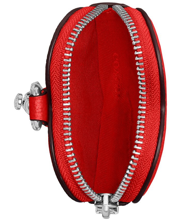 COACH Pebbled Leather Heart Coin Purse Macy's