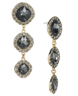 I.N.C. International Concepts - Round Crystal Triple Drop Earrings