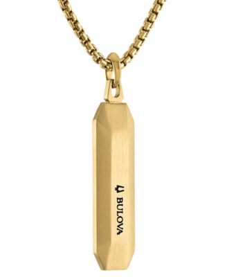 Stainless Steel Gemstone Pendant Necklace, 24" + 2" extender