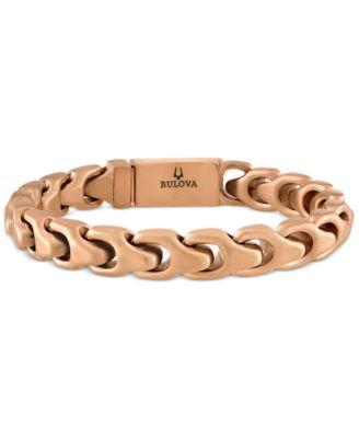 Bulova - Rose Gold-Tone IP Stainless Steel Link Bracelet